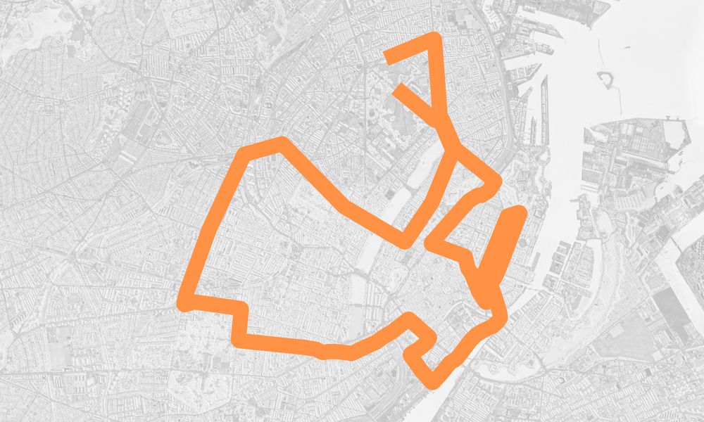 CPH Half Marathon course map